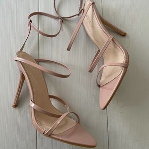 Public Desire Blush Strappy Heels NEW